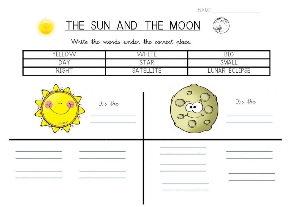 The sun and the moon