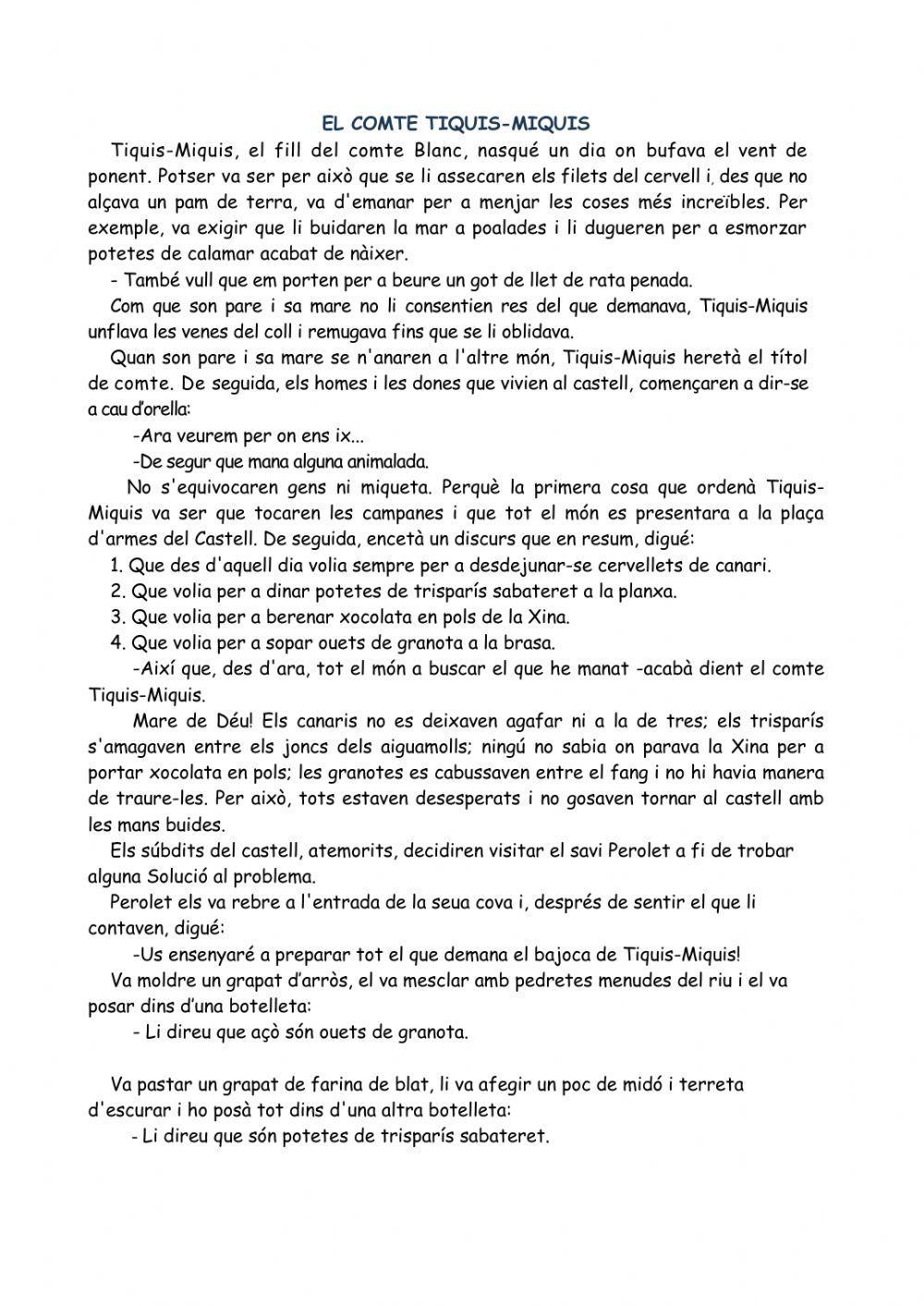 TIQUIS MIQUIS EXERCICI 3