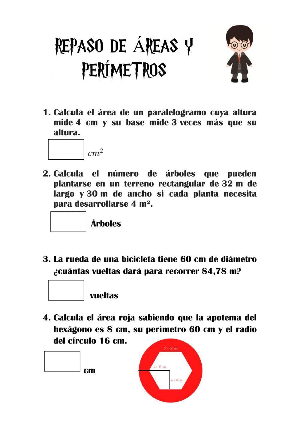 Áreas y perímetros