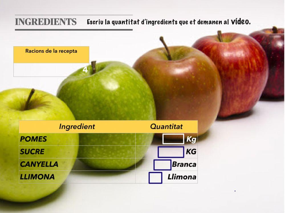Ordenar Recepta melmelada