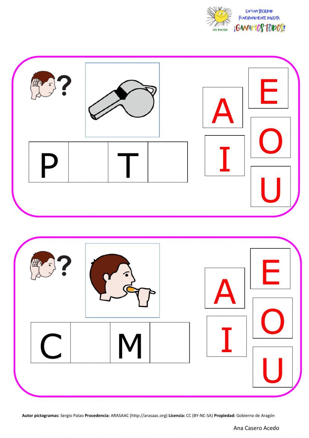 Completar con vocales 3