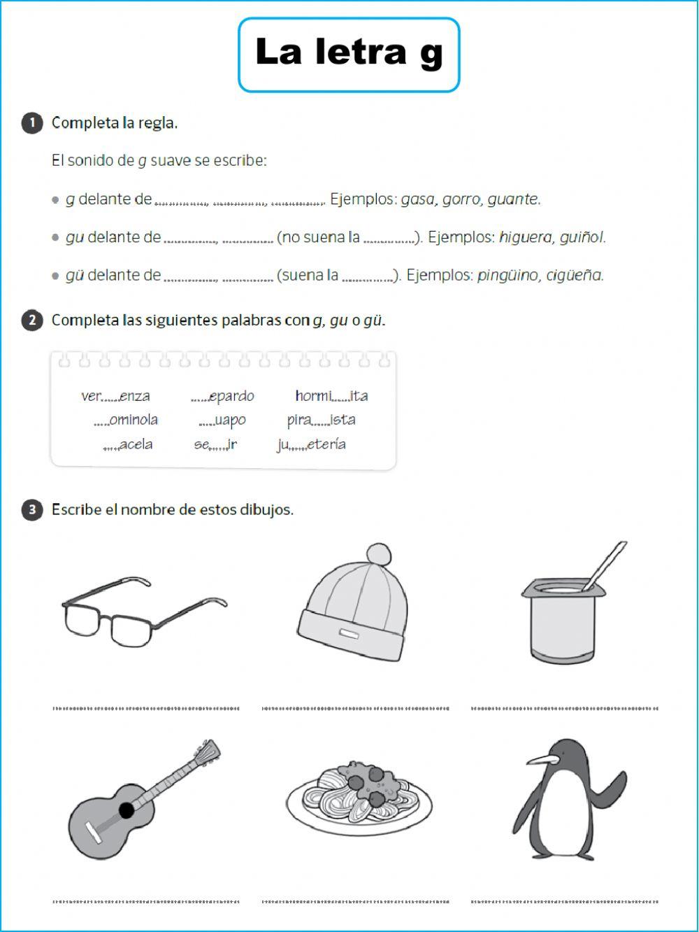 La g worksheet | Live Worksheets