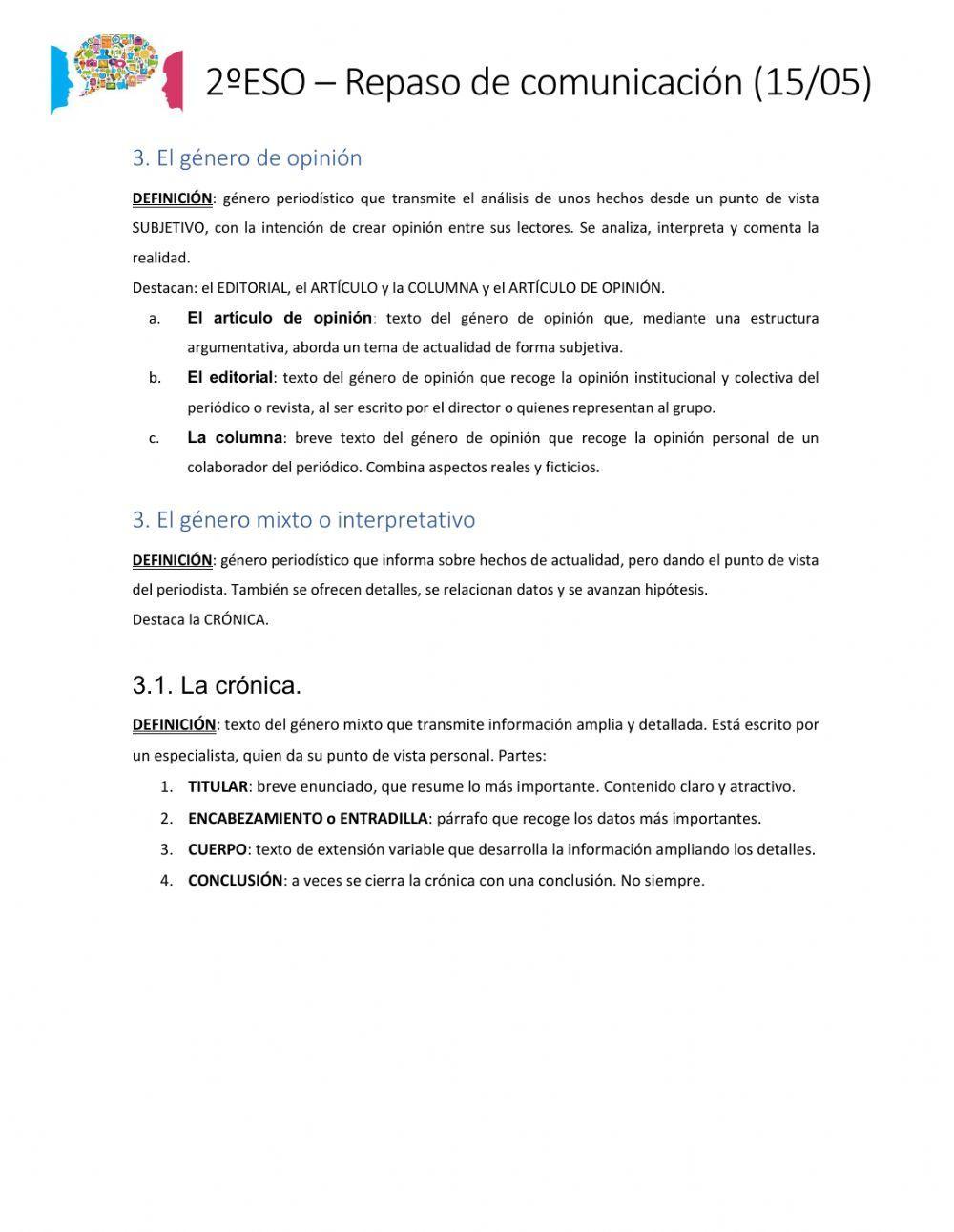 El texto periodístico