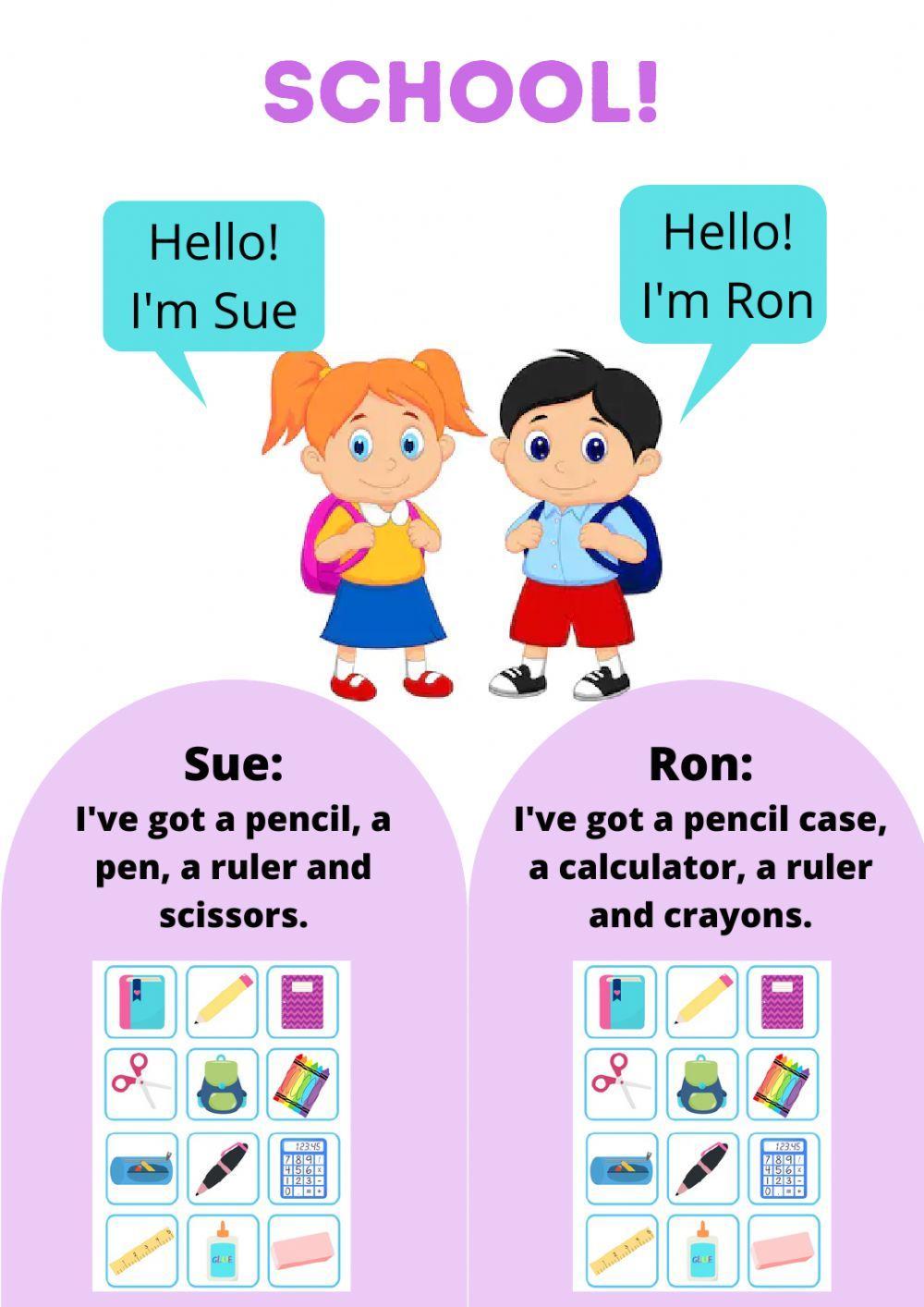 Reading: School Supplies