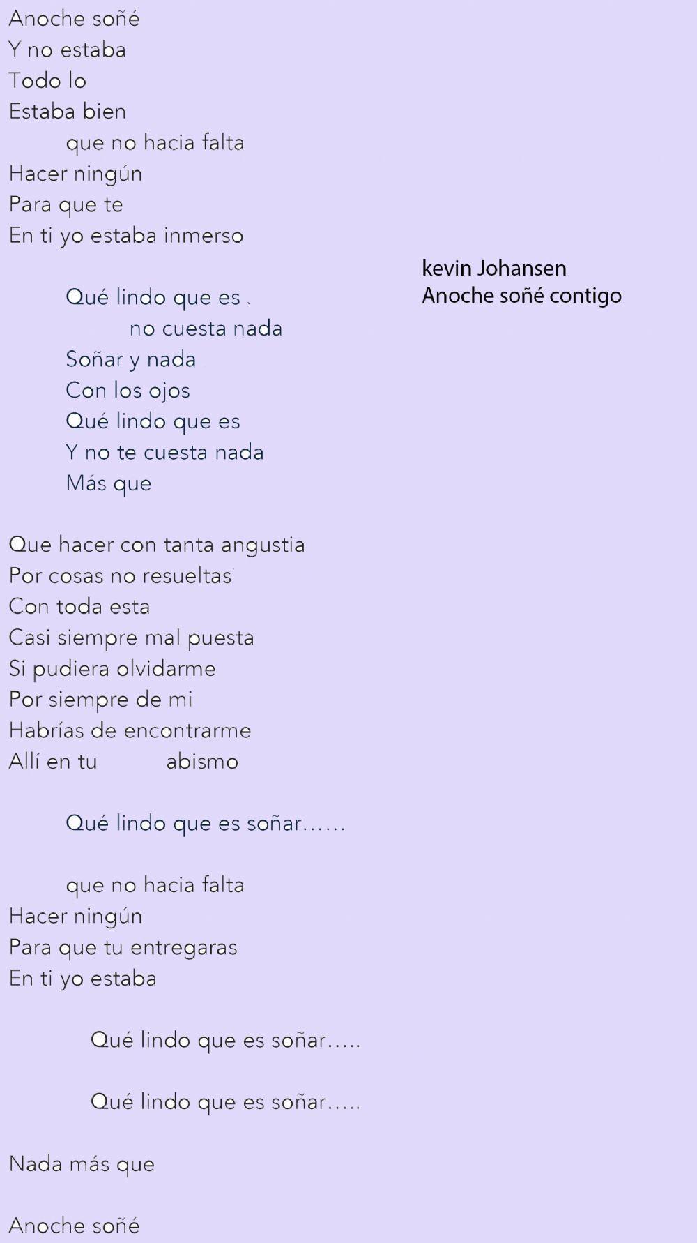 Anoche soñé contigo