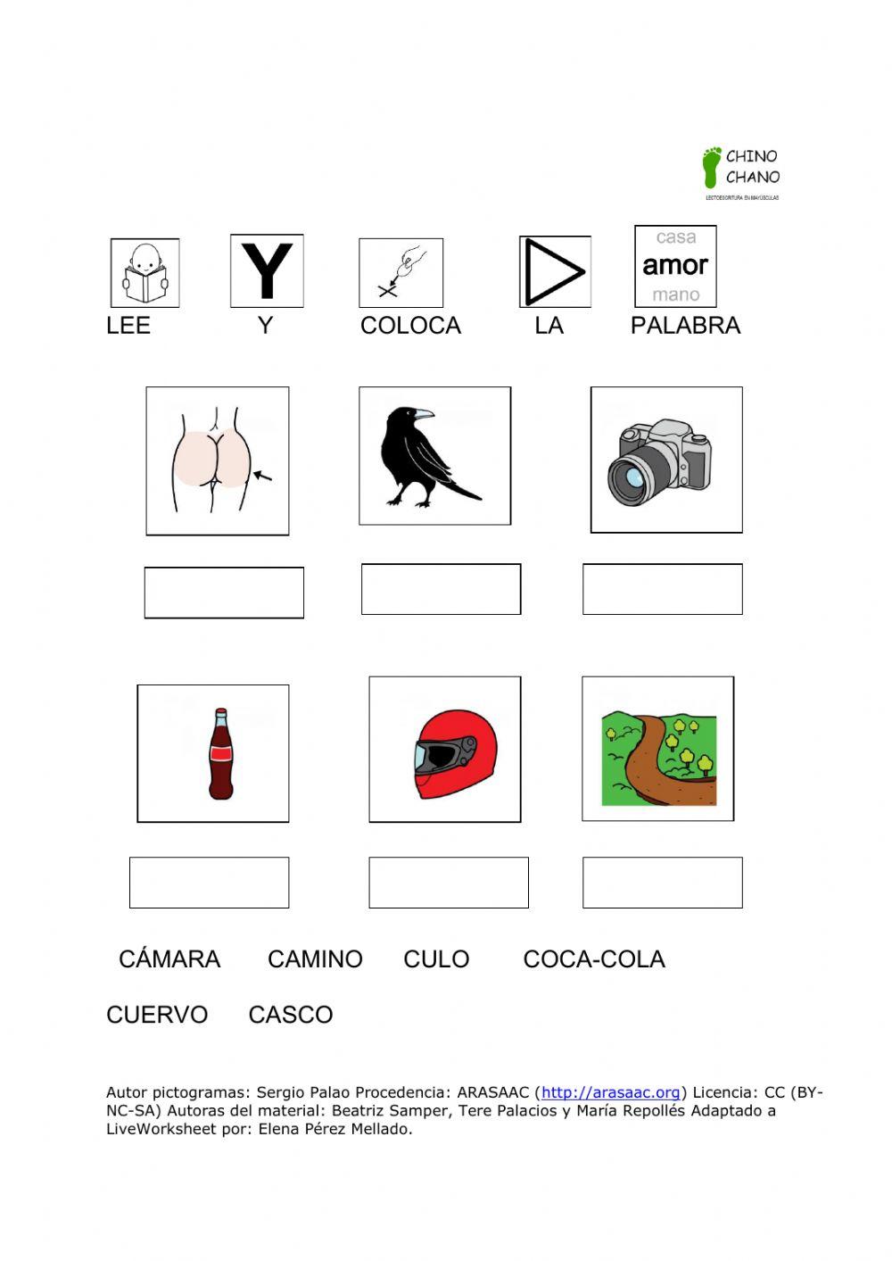 Asocia dibujo palabra