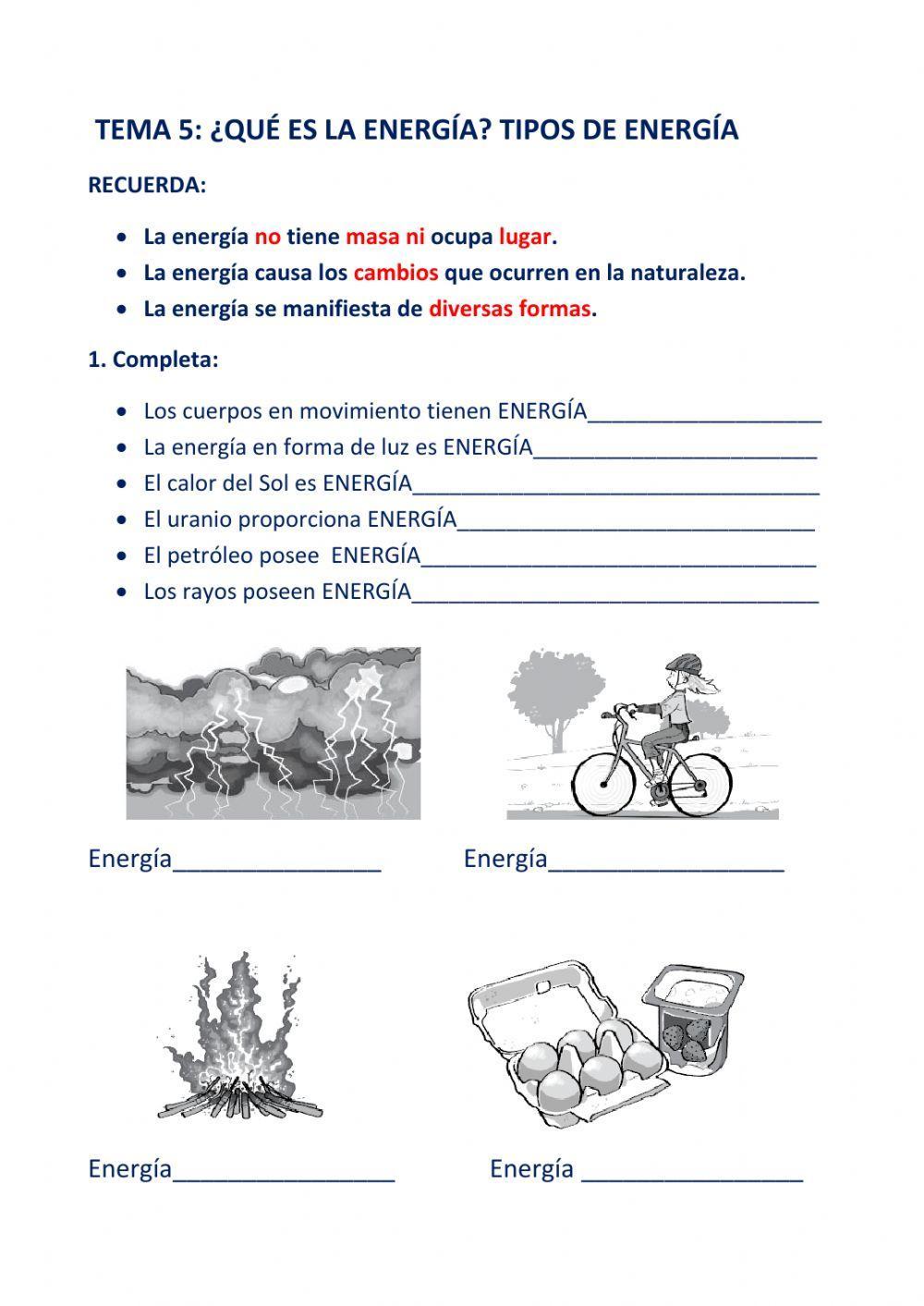 La energía: formas de energía