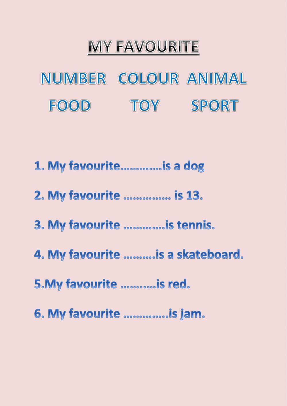 Favourite things