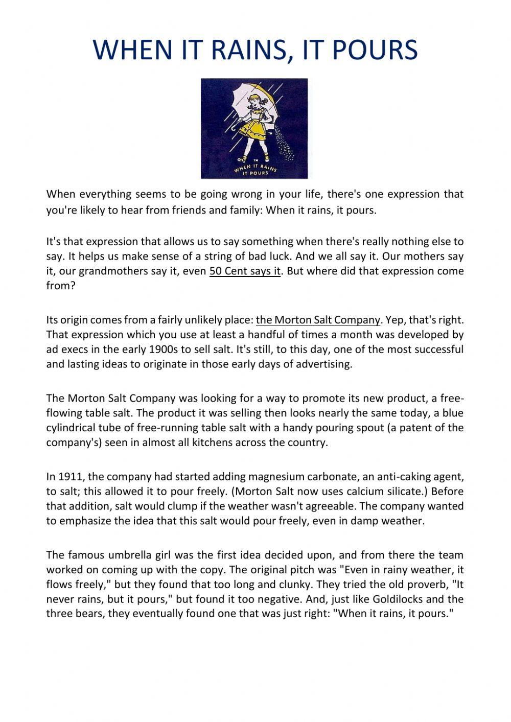 When it rains, it pours