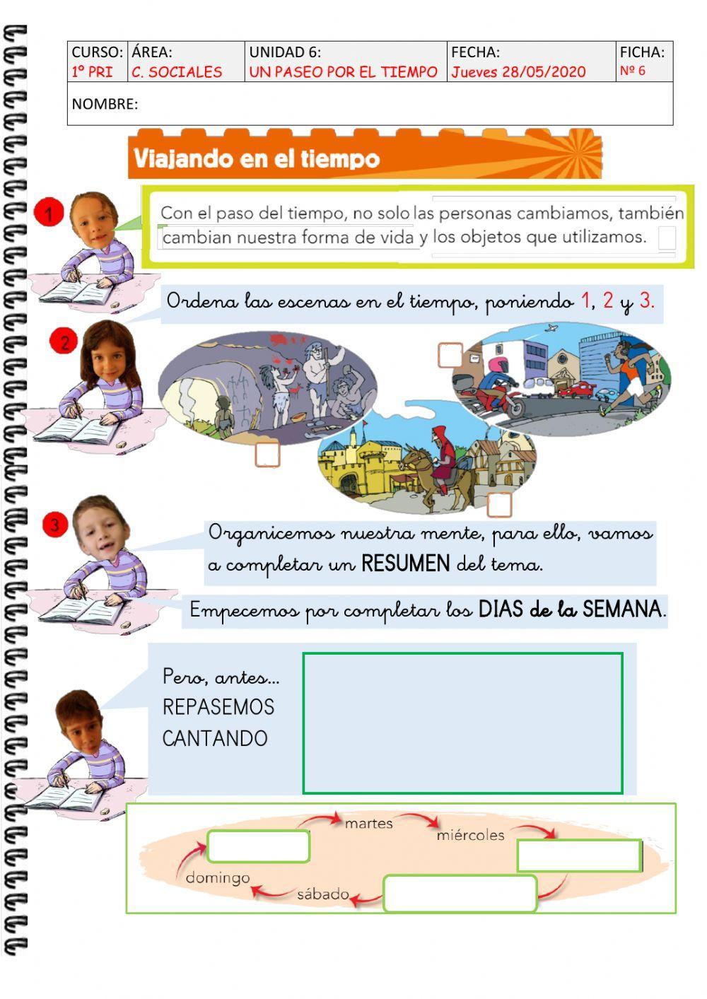 U6 Un paseo por el tiempo ficha 6 U6 Un paseo por el tiempo ficha 6