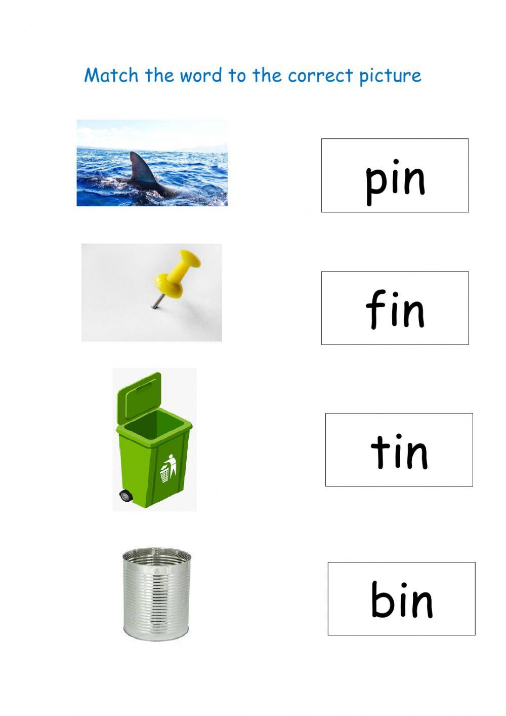 Match the picture to the word in family