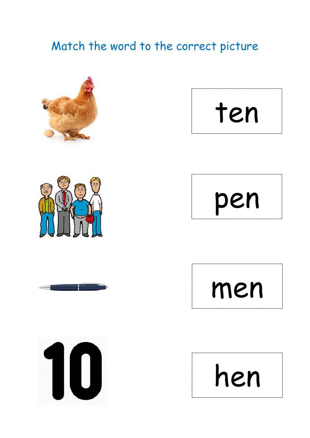 Match the picture to the word en family