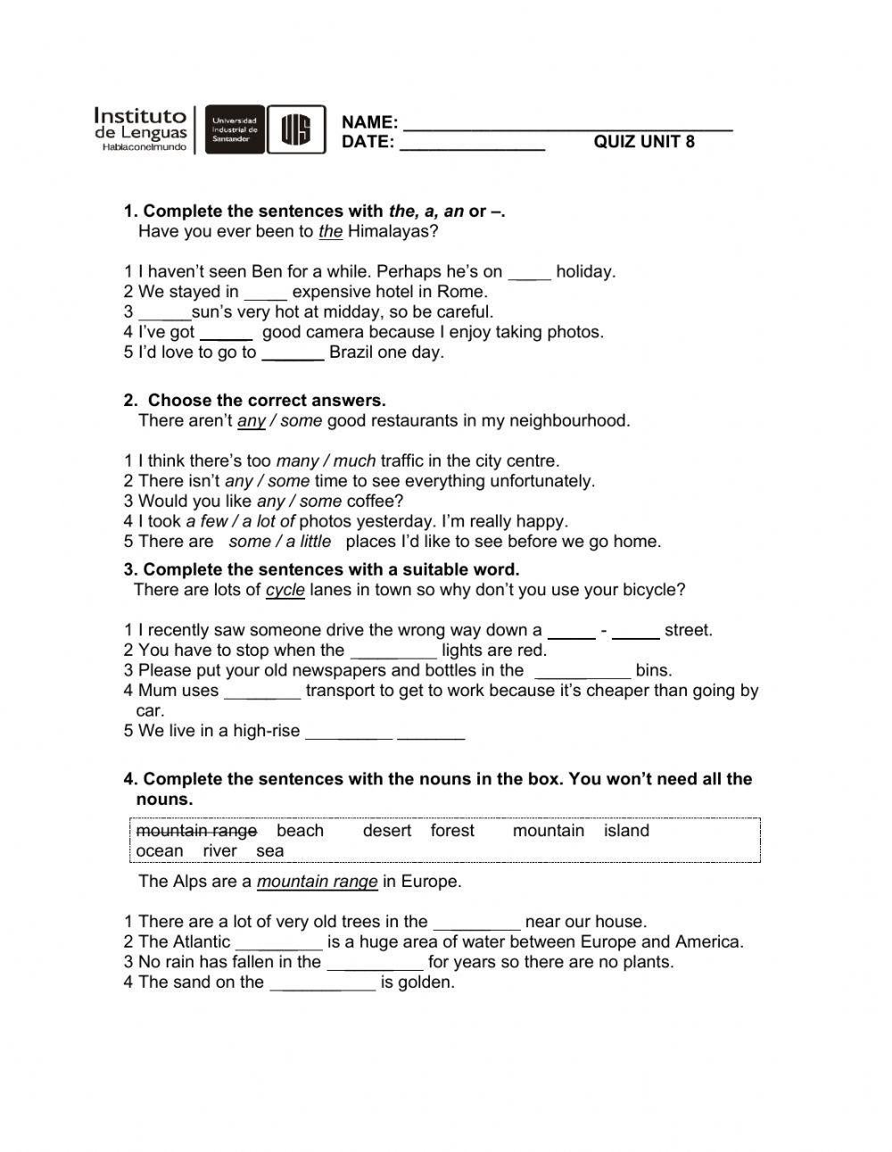 Unit 8 New Cutting Edge