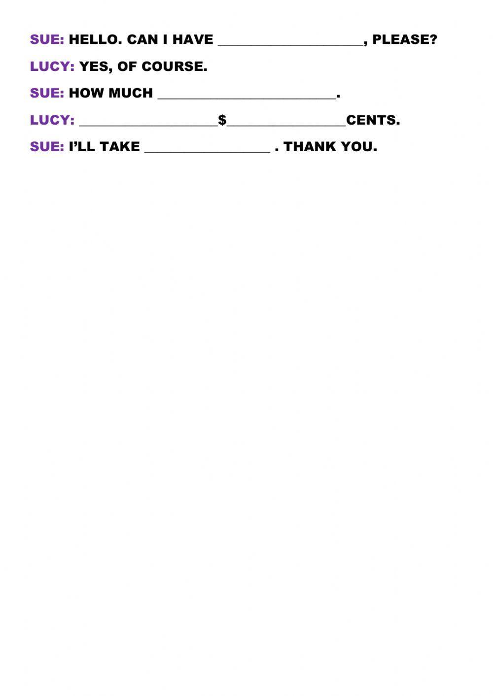 Look and complete the dialogue