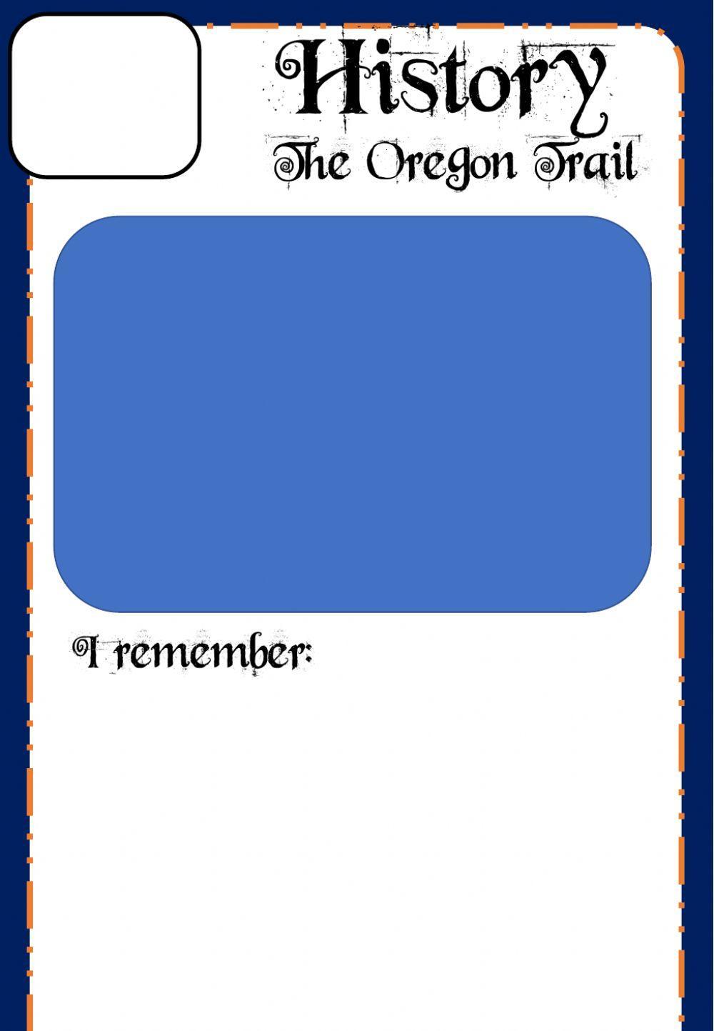 Week 16 History The Oregon Trail worksheet Live Worksheets