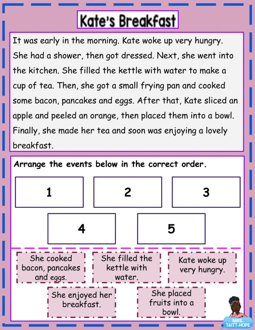 Story Sequencing Activity