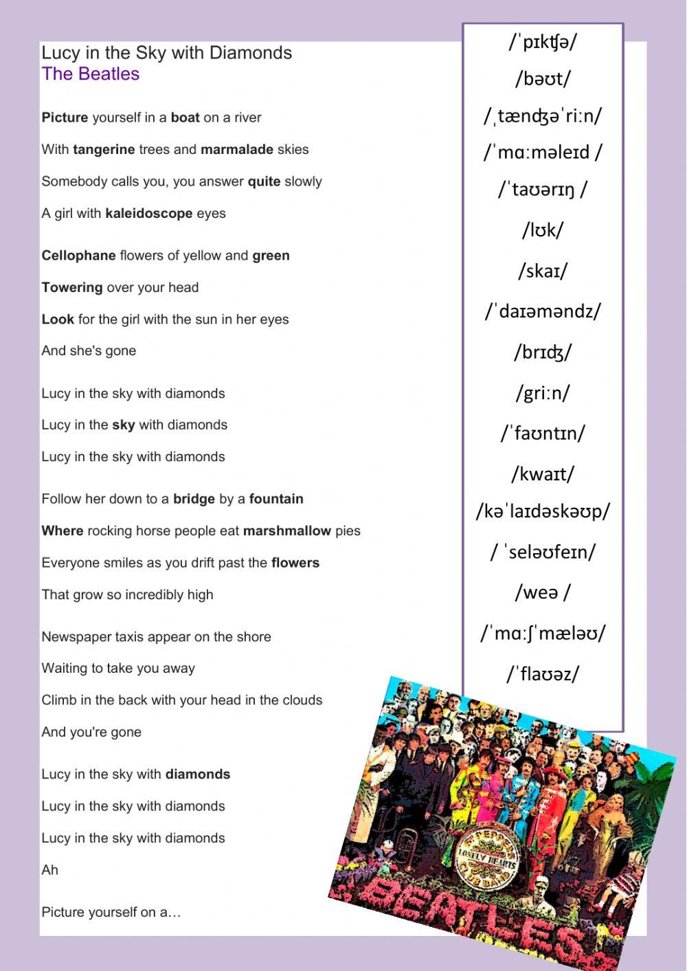 LUCY IN THE SKY WITH DIAMONDS