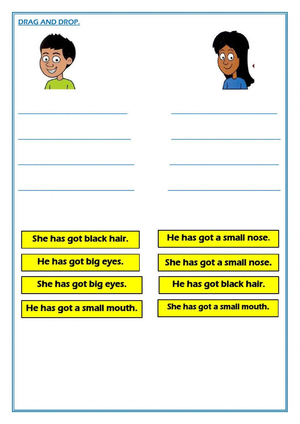 Pronouns He and She worksheet | Live Worksheets