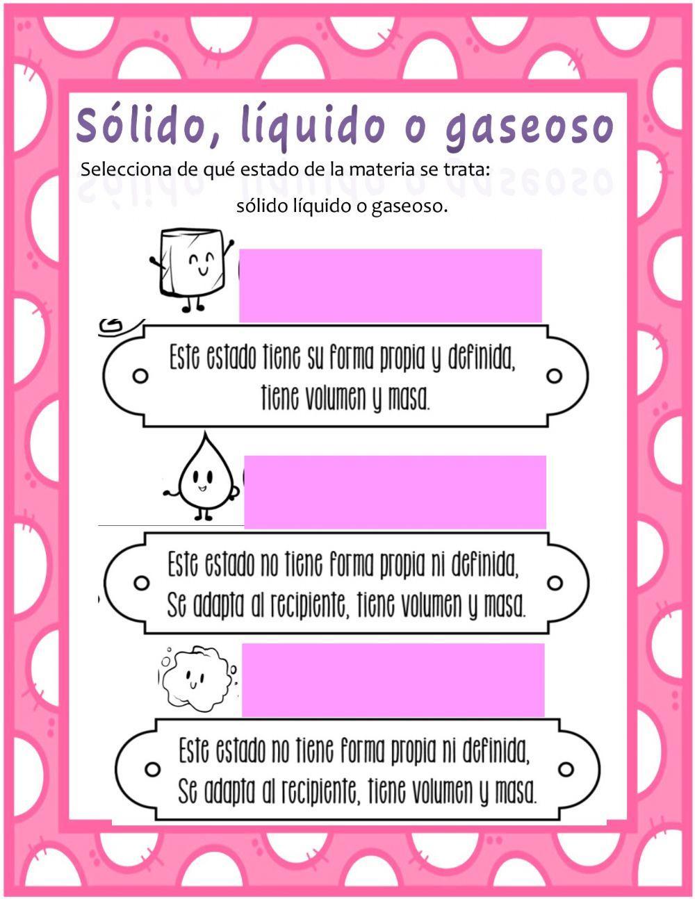 Sólido, líquido o gaseoso 2