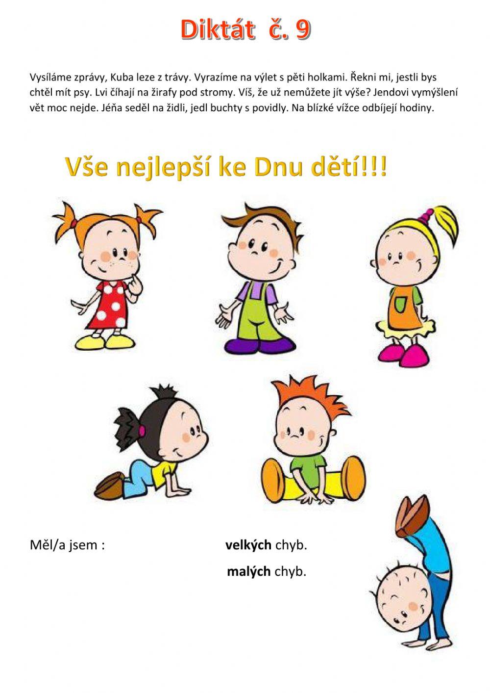 Diktát 9 -výsledky