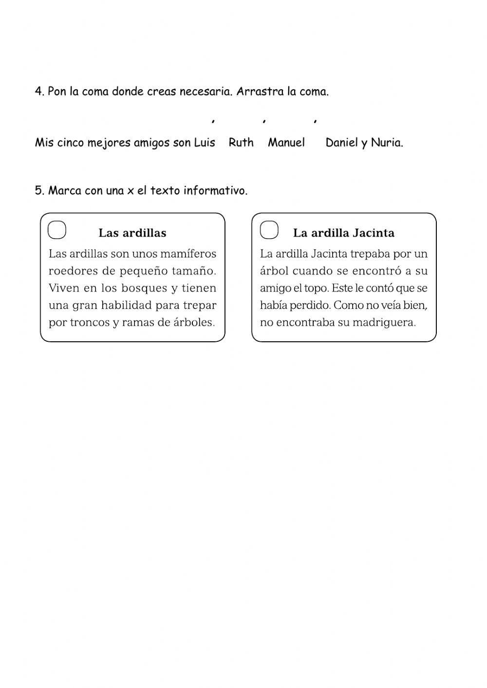 Repaso Lengua tema 11