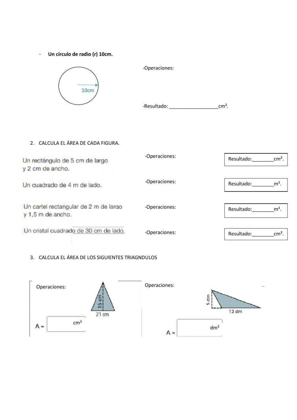Área de figuras planas
