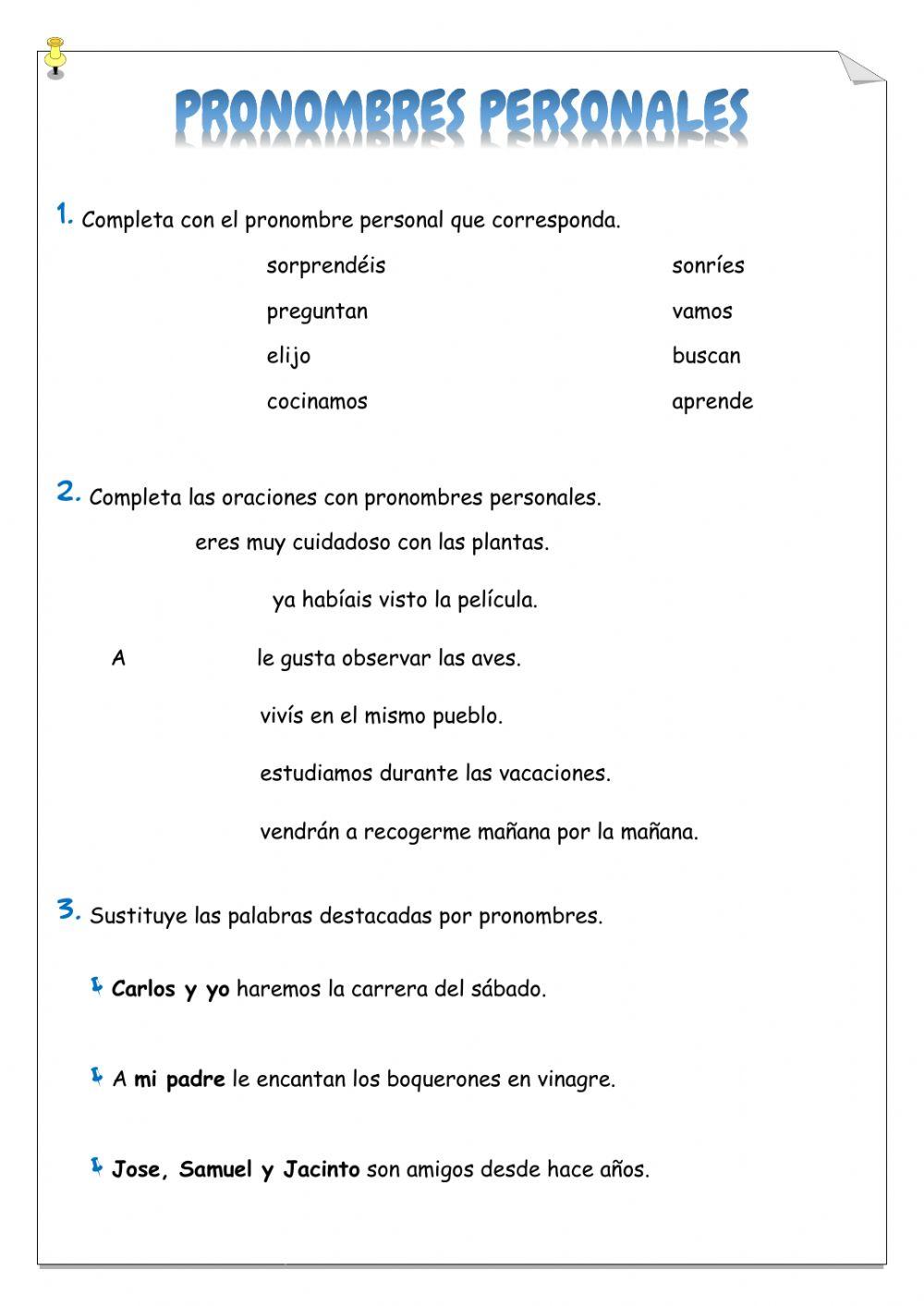Pronombres personales