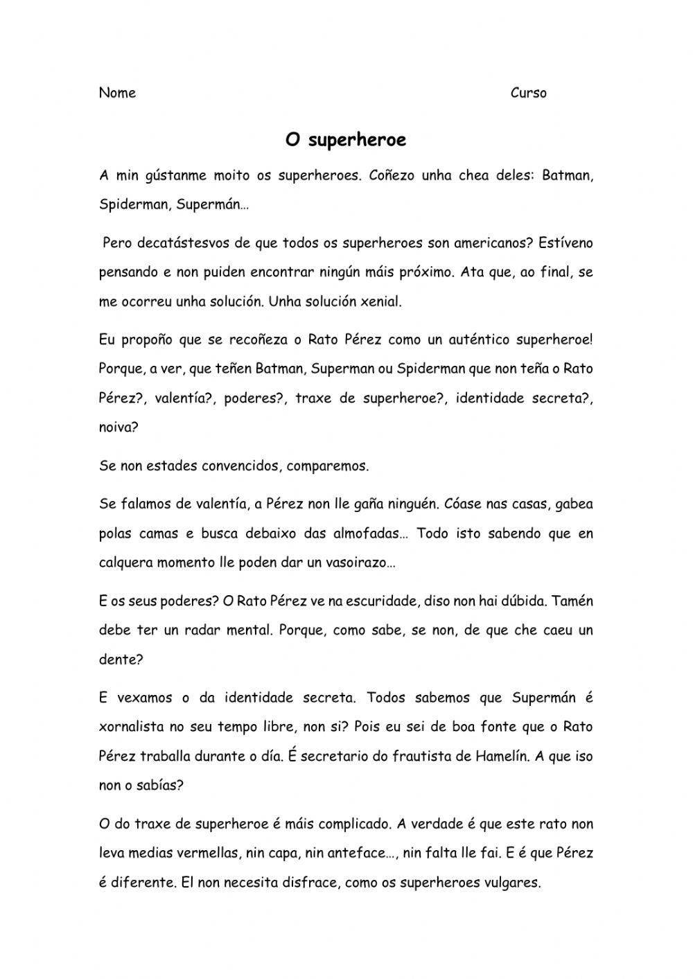 O superheroe