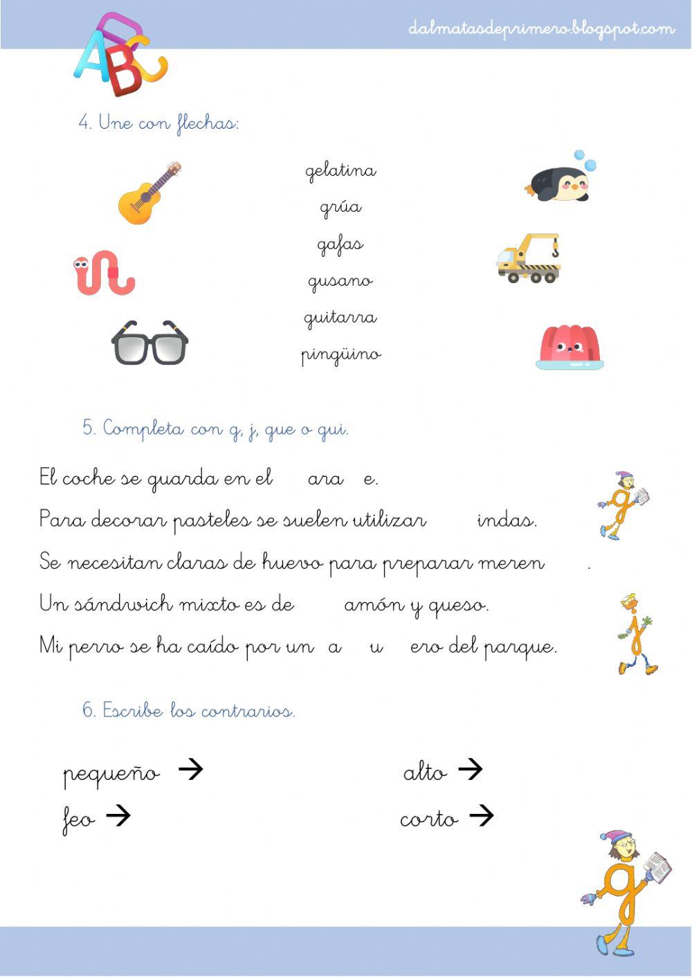 La letra g La letra g