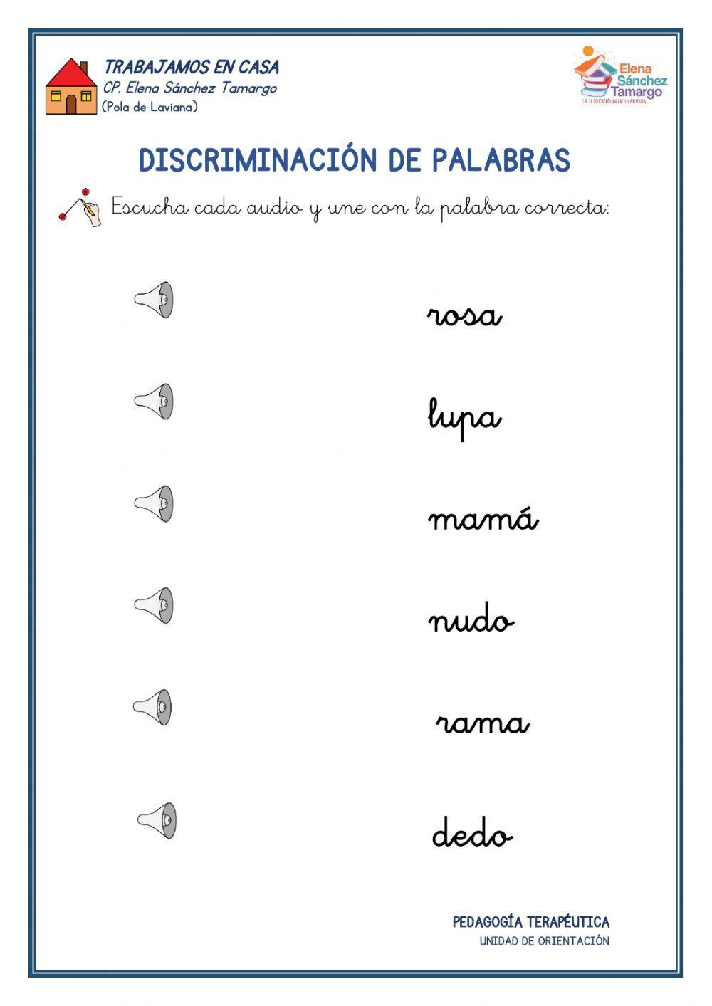 Discriminación de palabras
