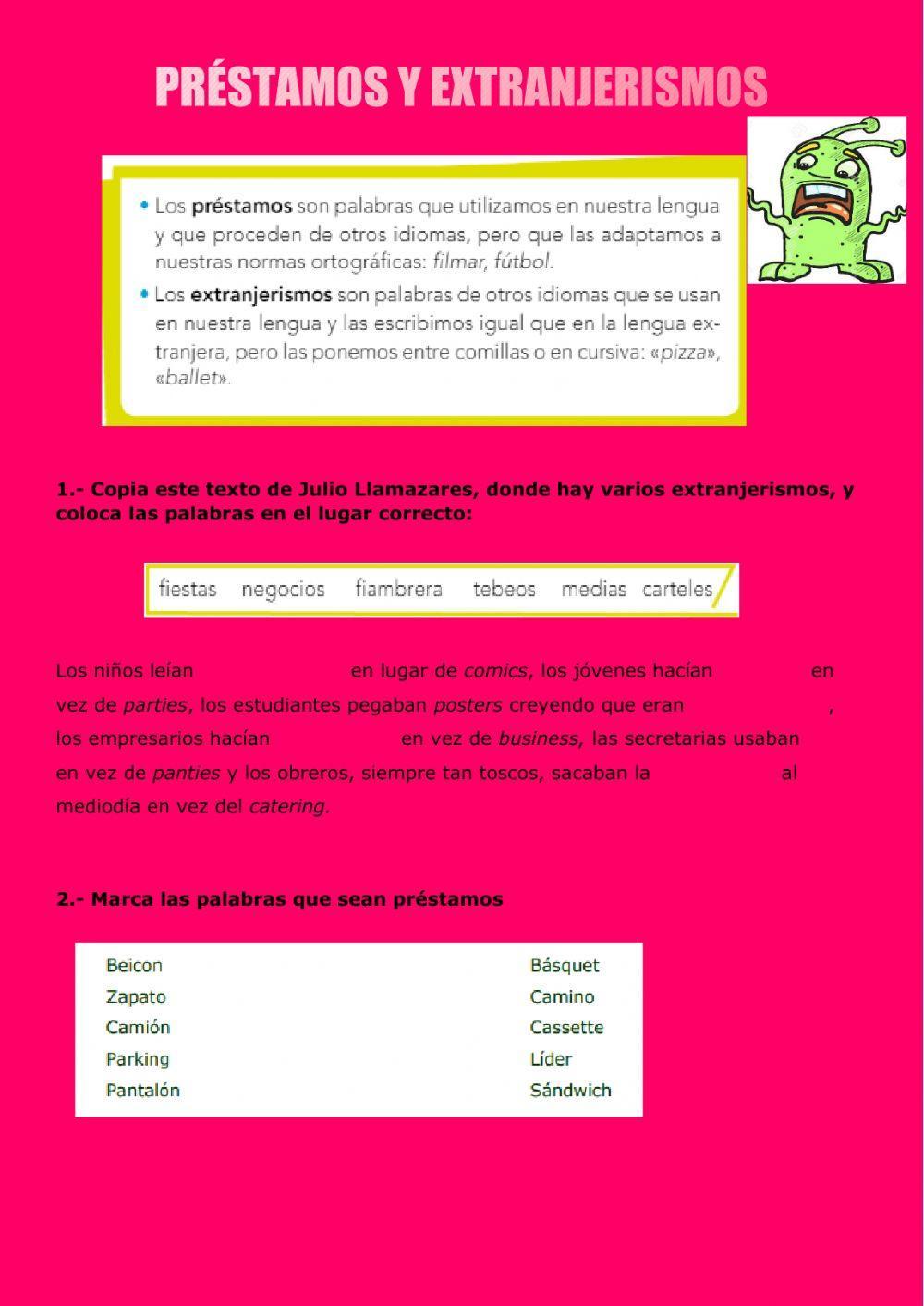 Préstamos y Extranjerismos