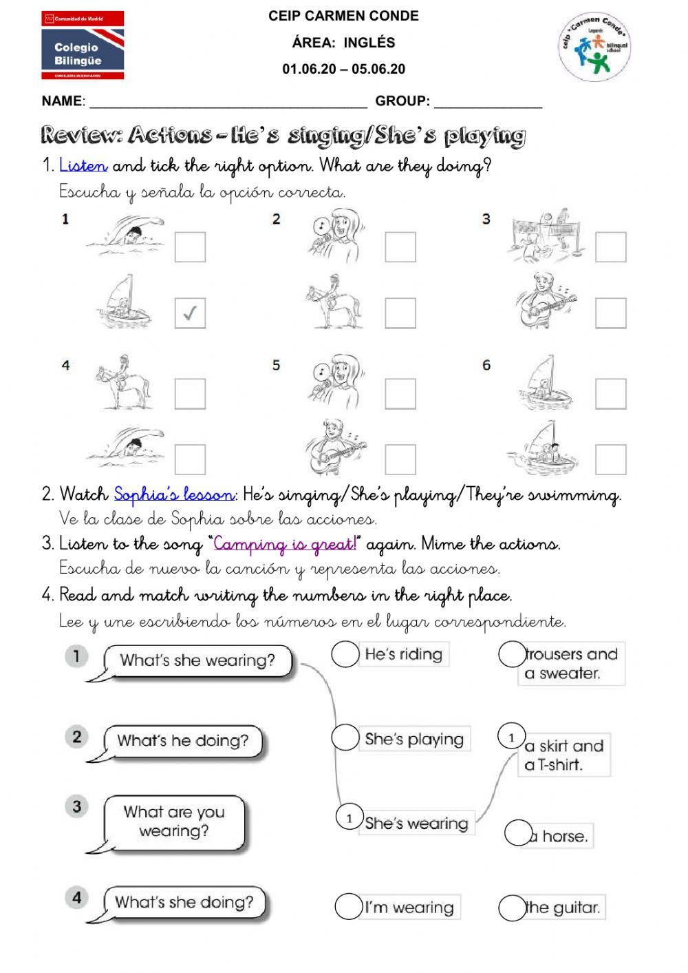 English - ficha 2 - 01.06-05.06