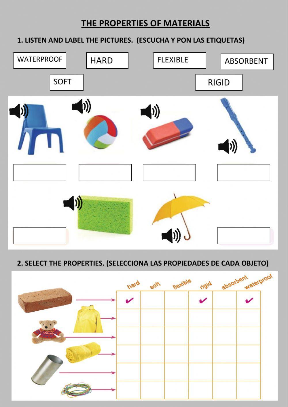 Properties of materials