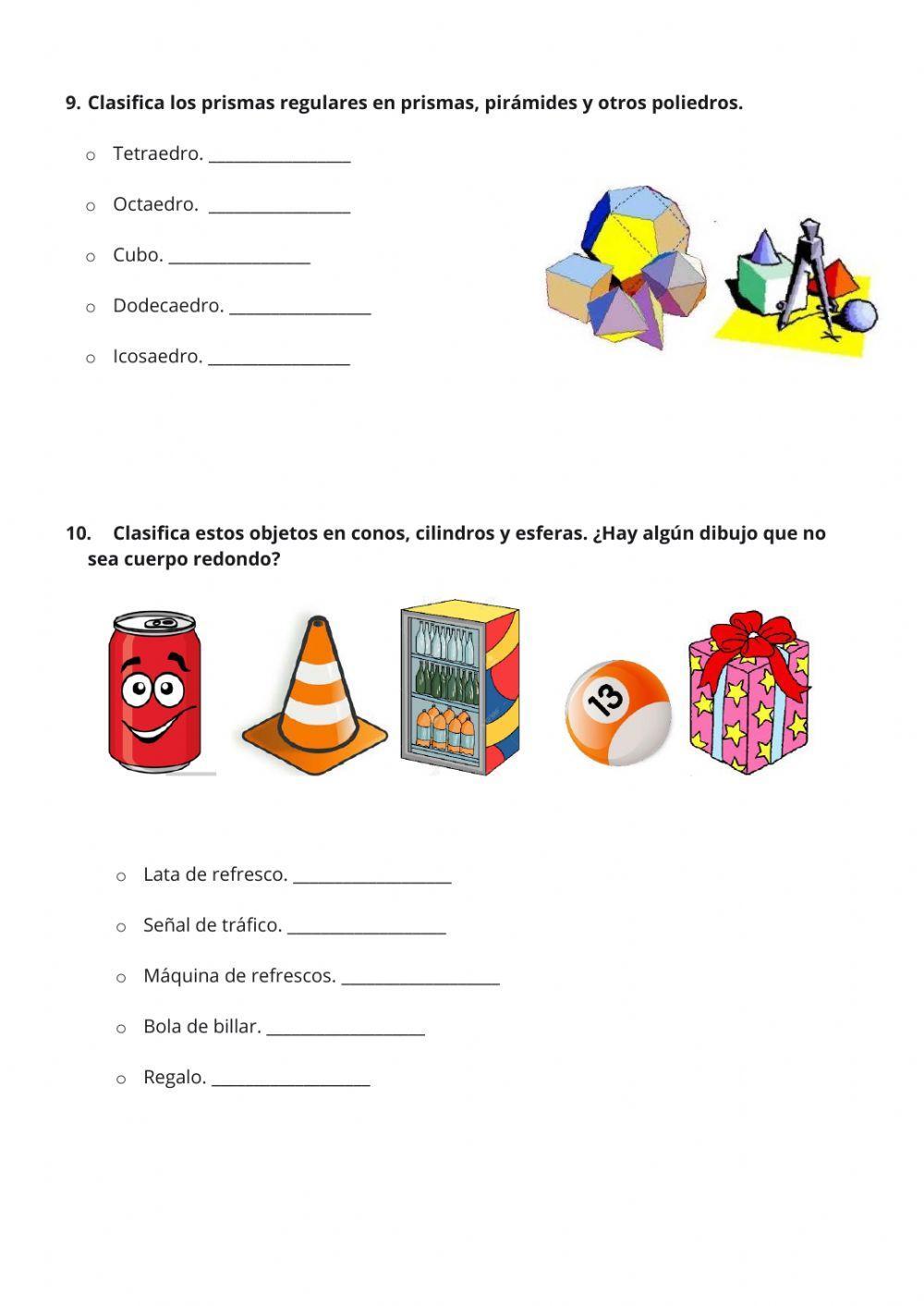 Tema 12- cuerpos geométricos. volúmenes. csjf