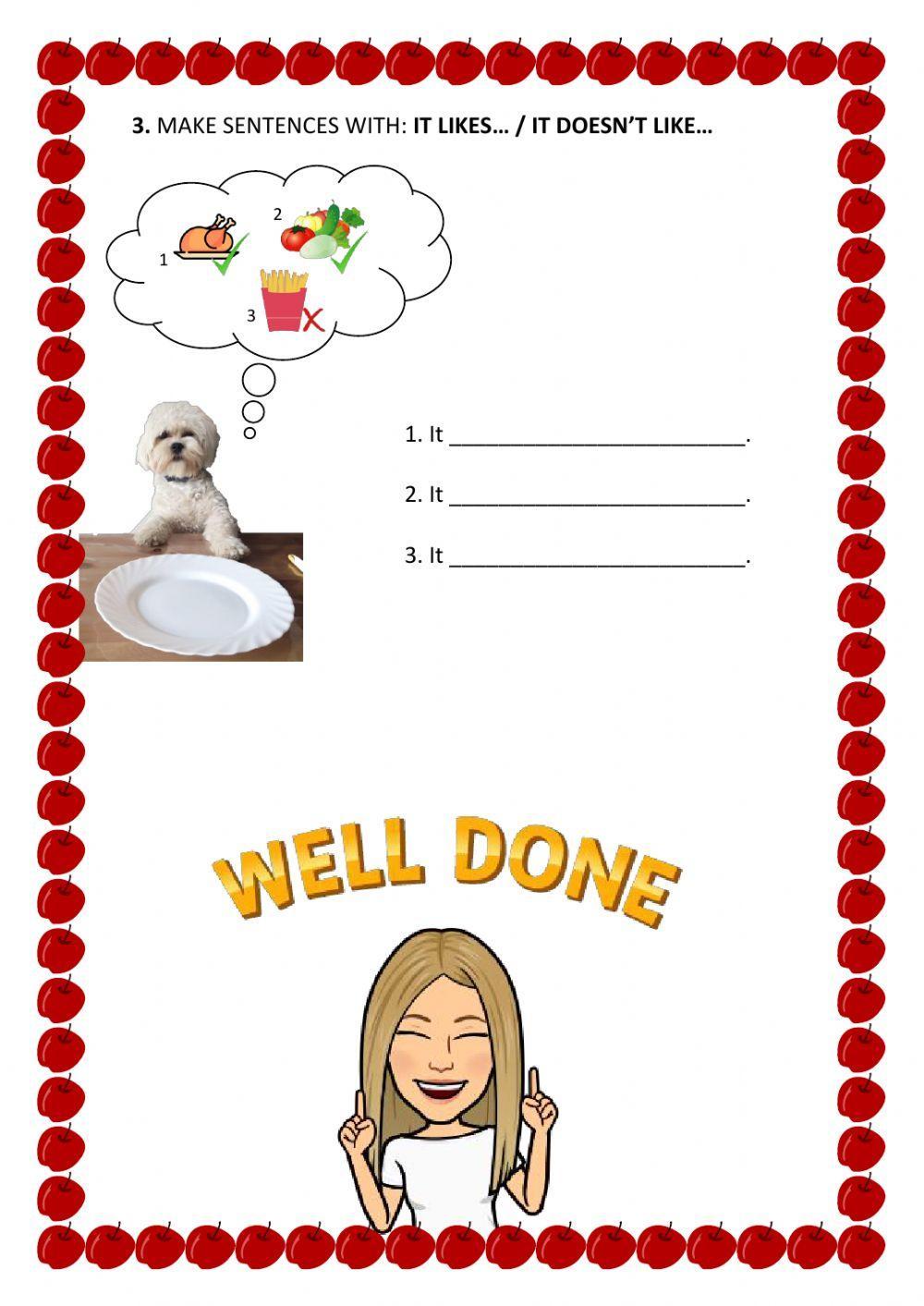 He She It likes… | Free Interactive Worksheets | 245694