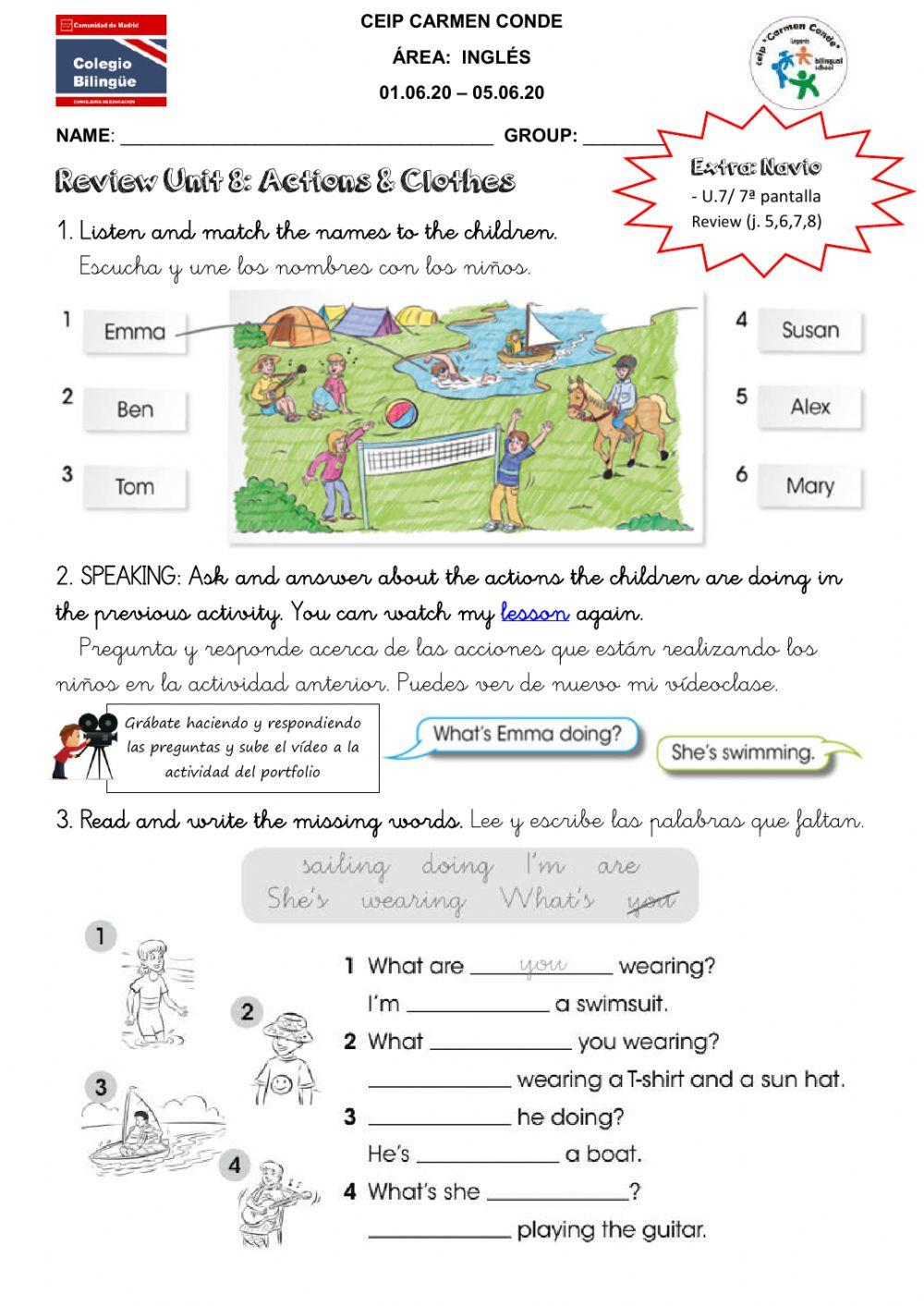 English - ficha 3 - 01.06-05.06