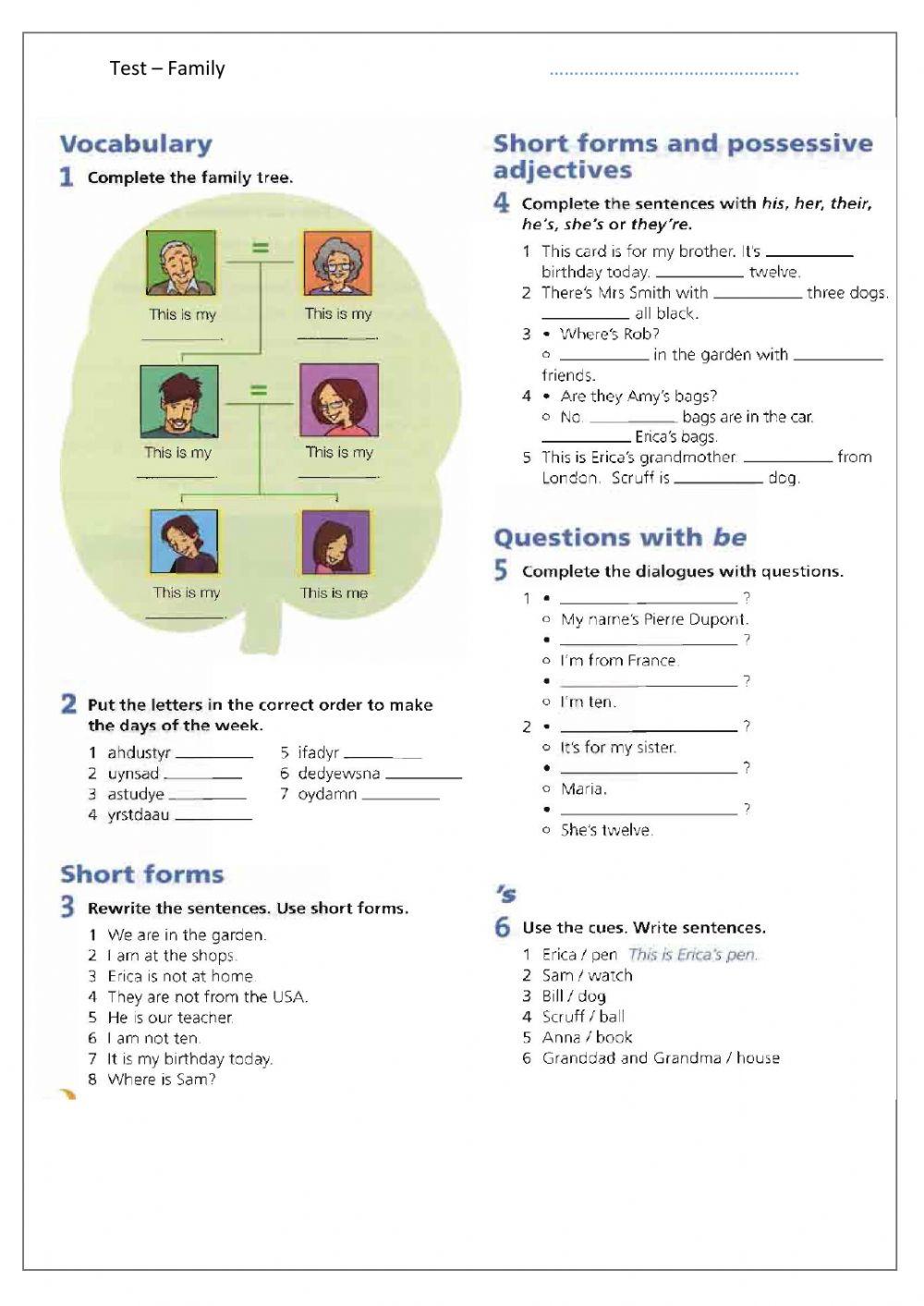 Project 1 - Revision - Family