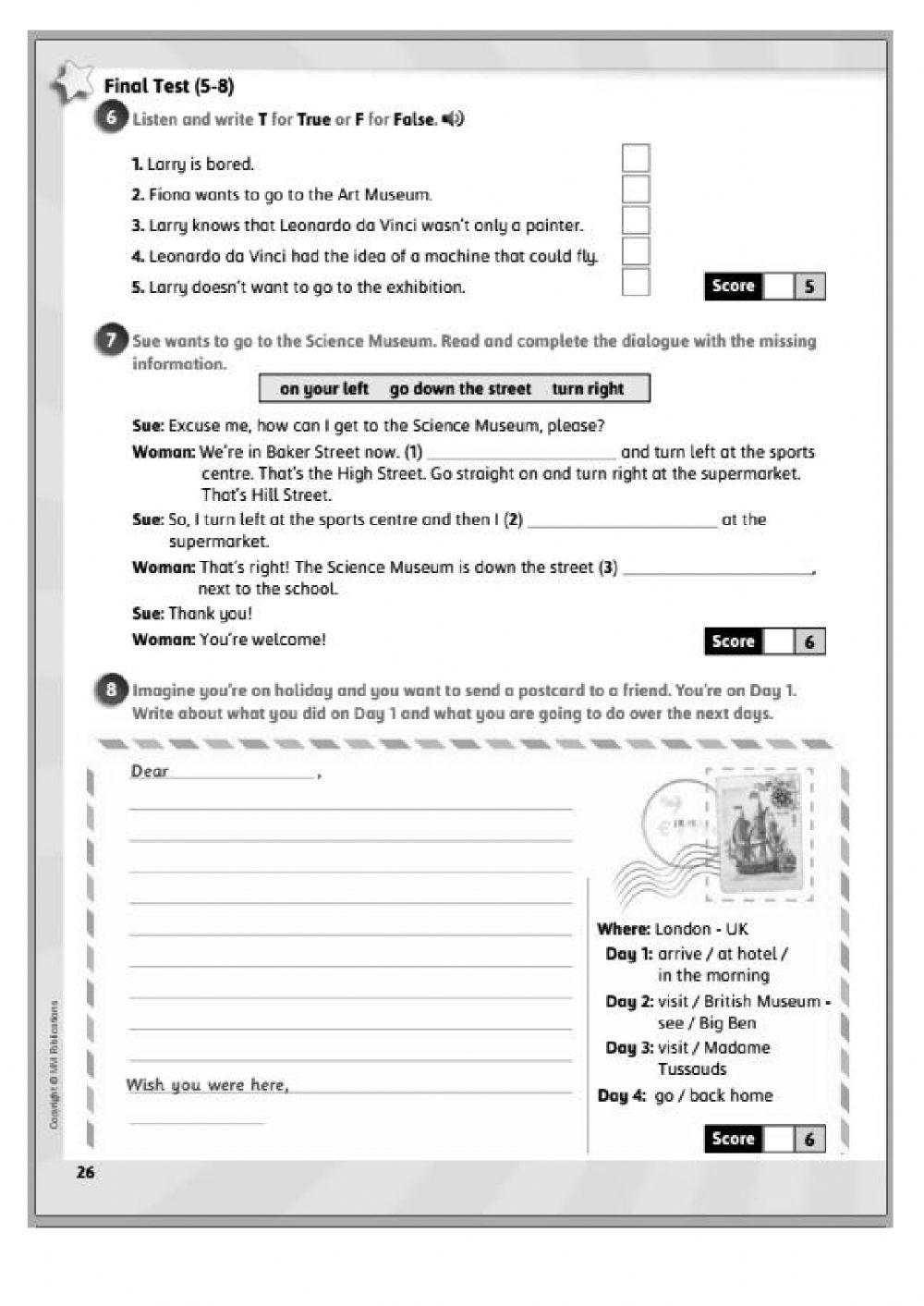 Young Stars 5 Final Test (5-8units