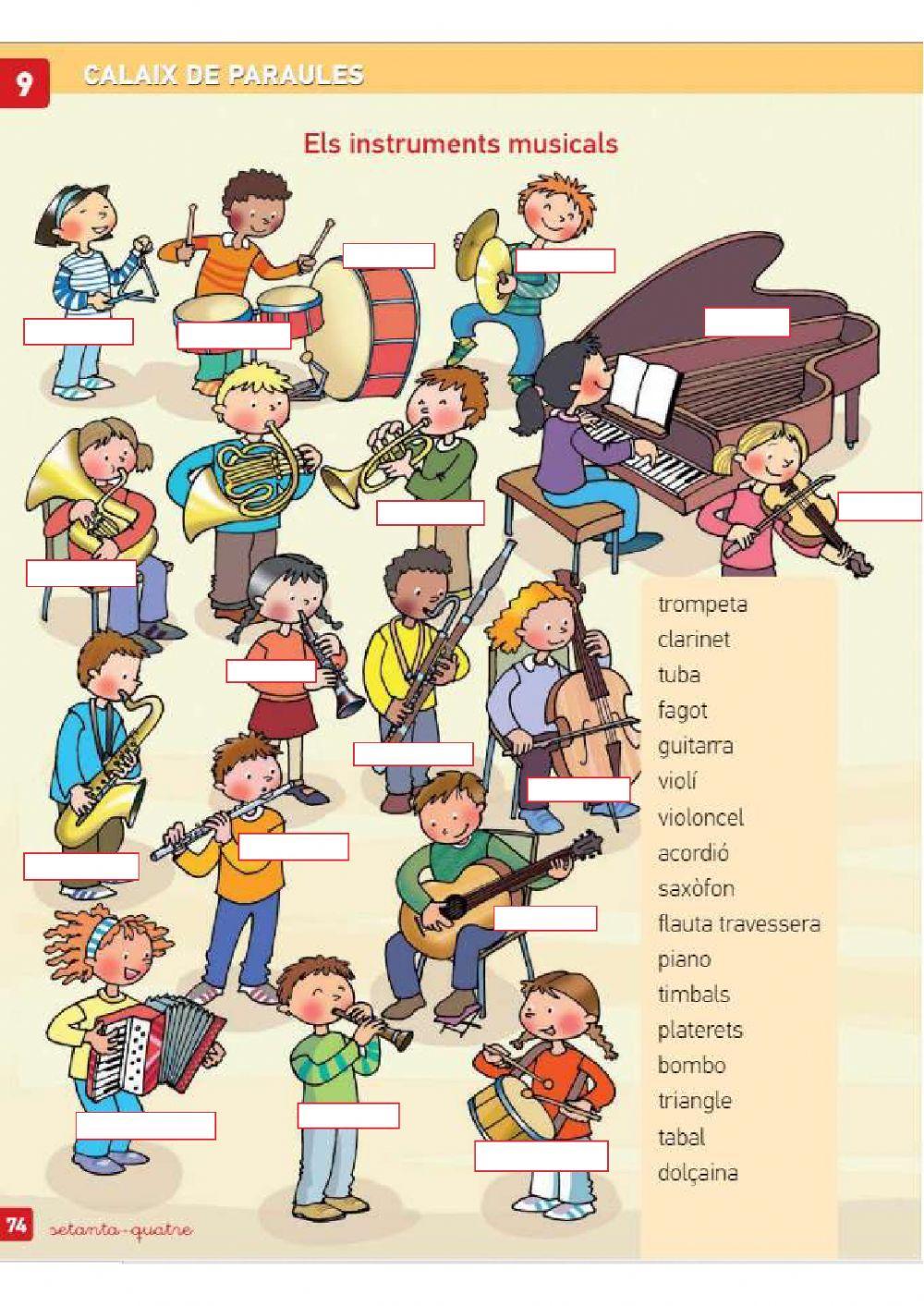Vocabulari instruments musicals