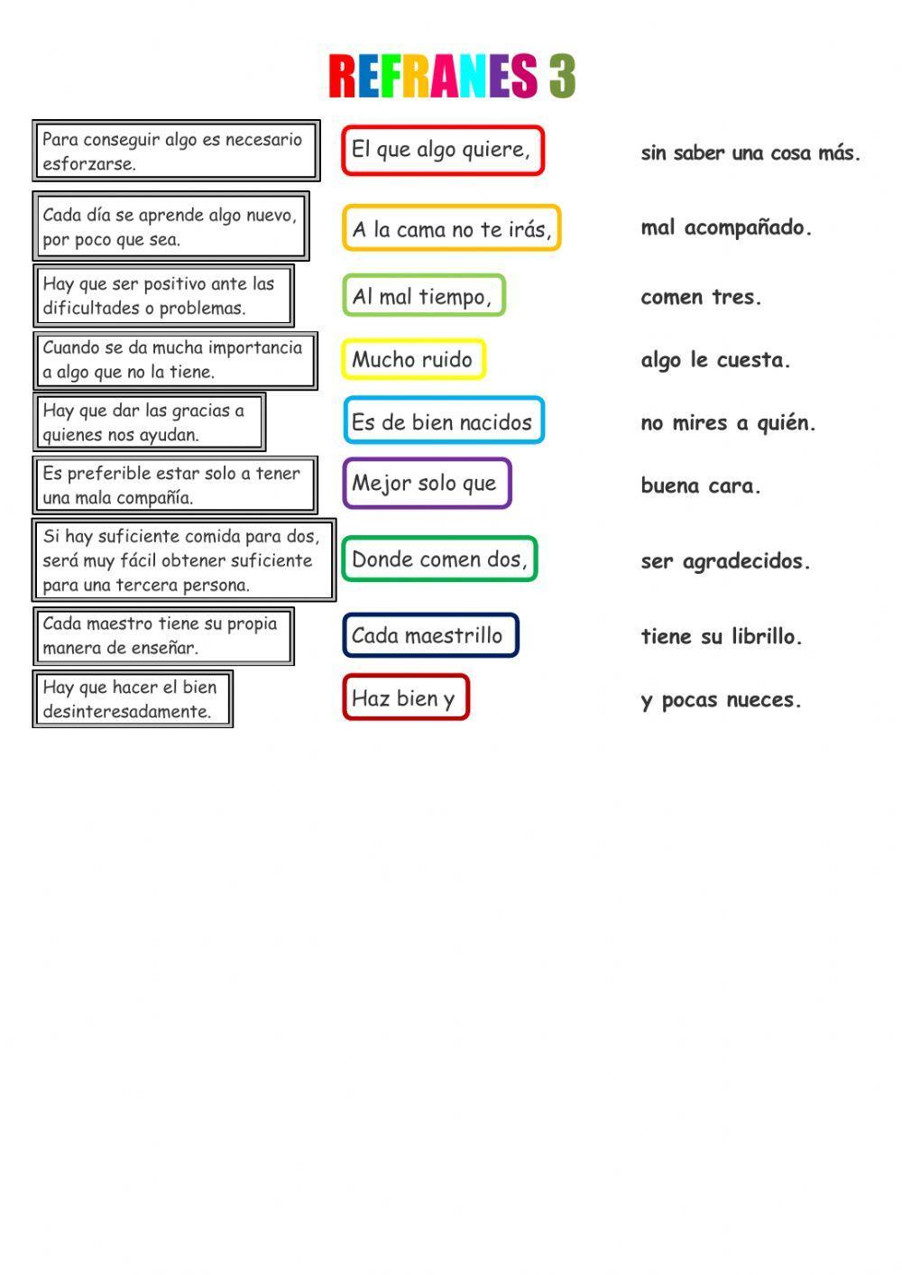 Refranes para niños