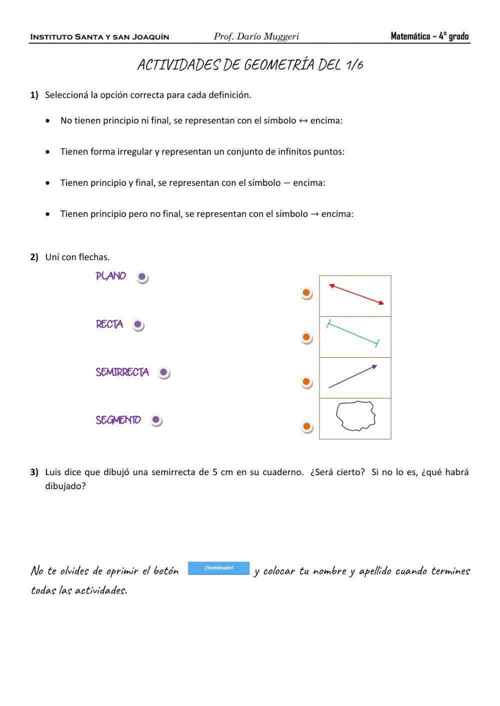 Introducción a la Geometría 4to