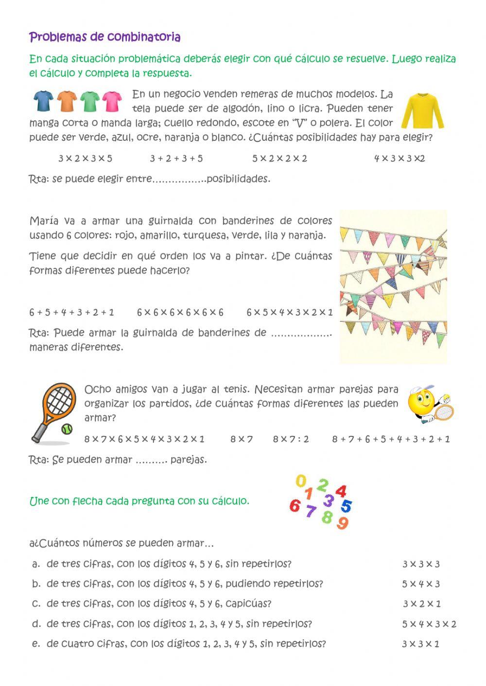 Problemas de combinatoria