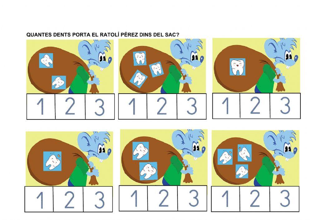 Numeració 1-2-3 amb el ratolí Pérez