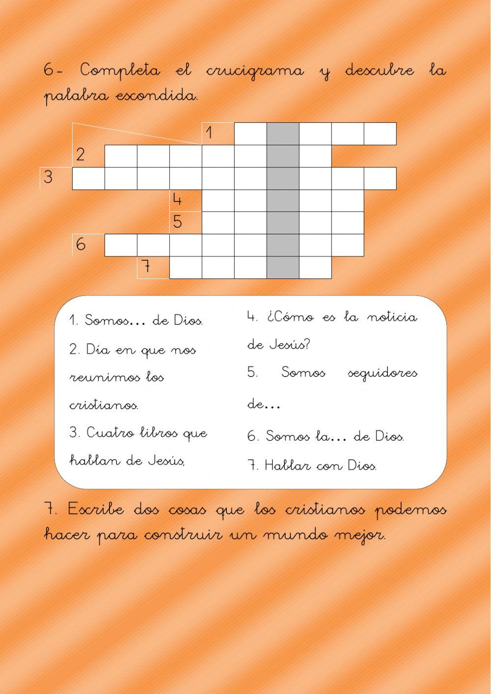 Ficha 4 - Bautismo Ficha 4 - Bautismo