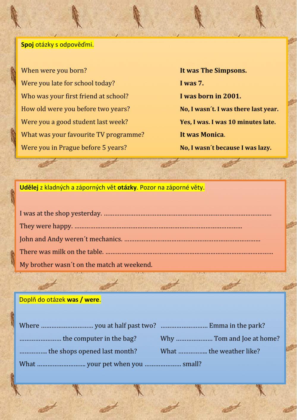 Ouestions in the past