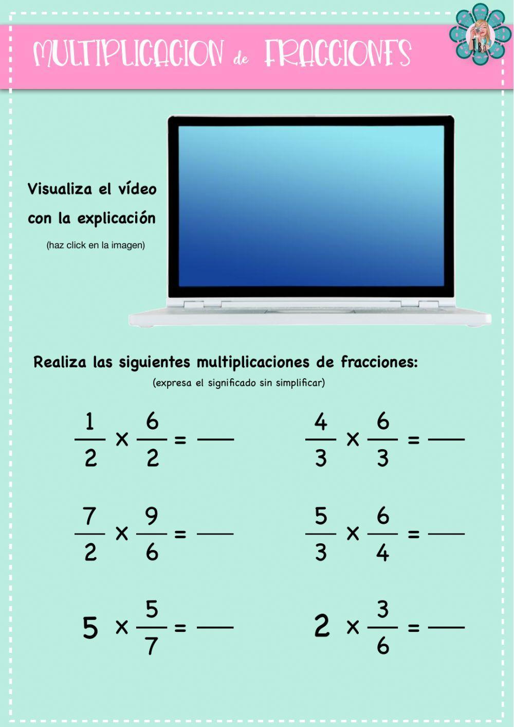 Multiplicación de fracciones Multiplicación de fracciones