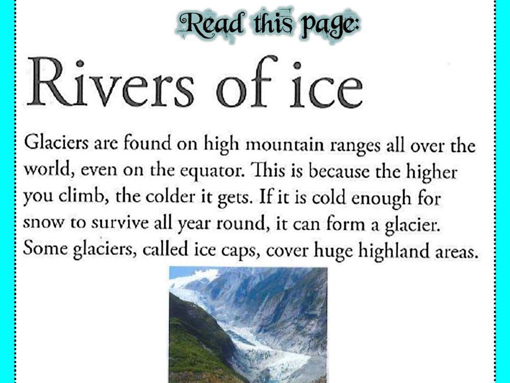 Geography W16 Rivers of Ice
