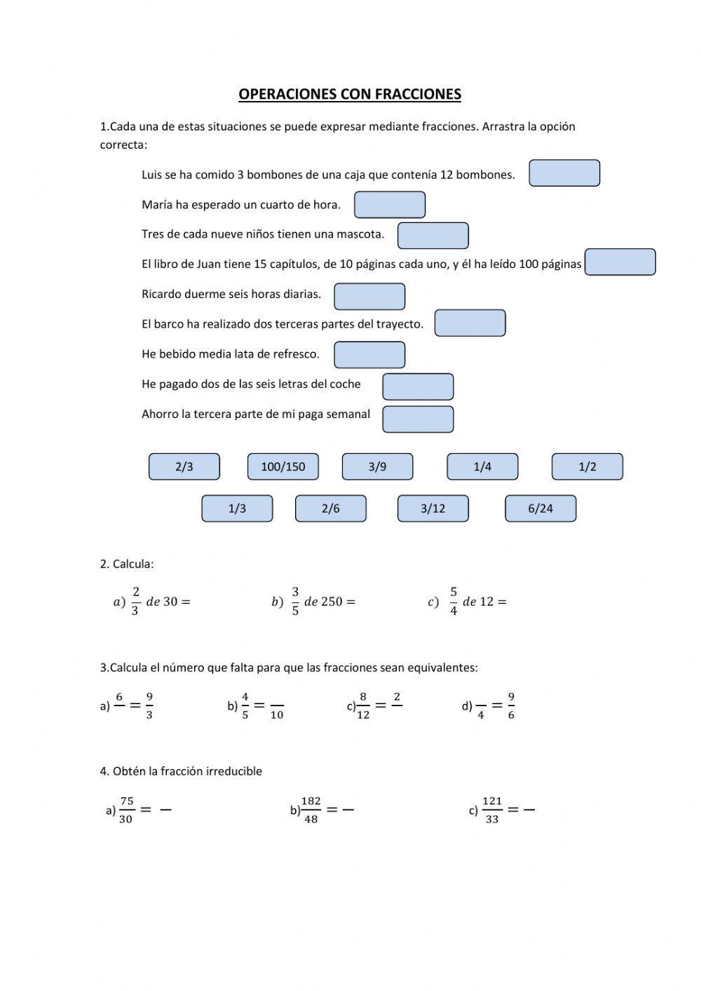 Repaso de Fracciones