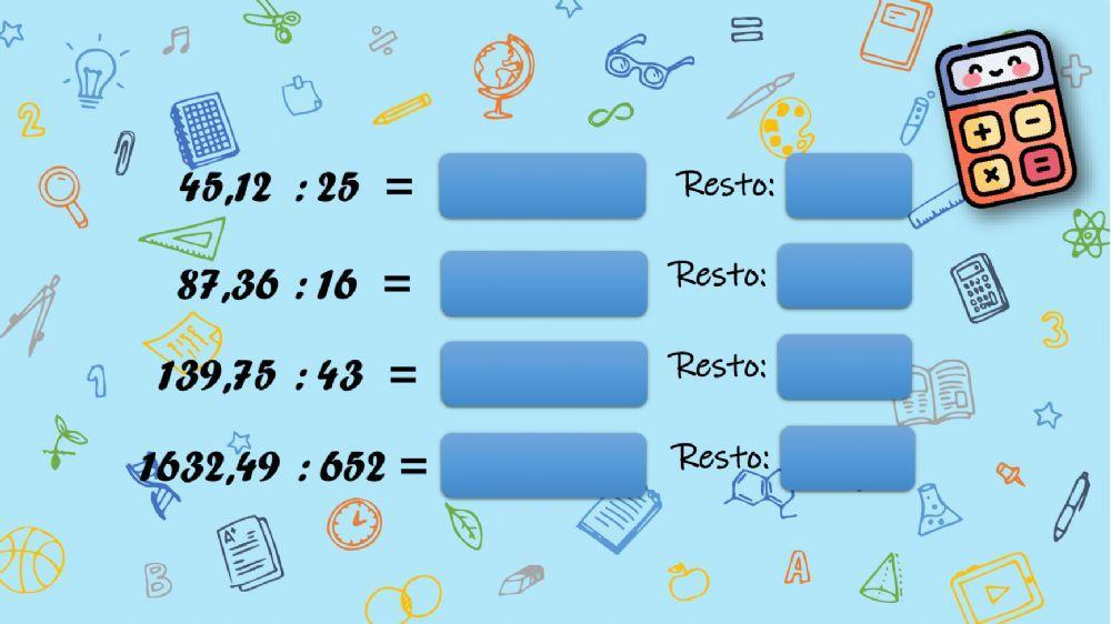 Repaso divisiones cifras decimales