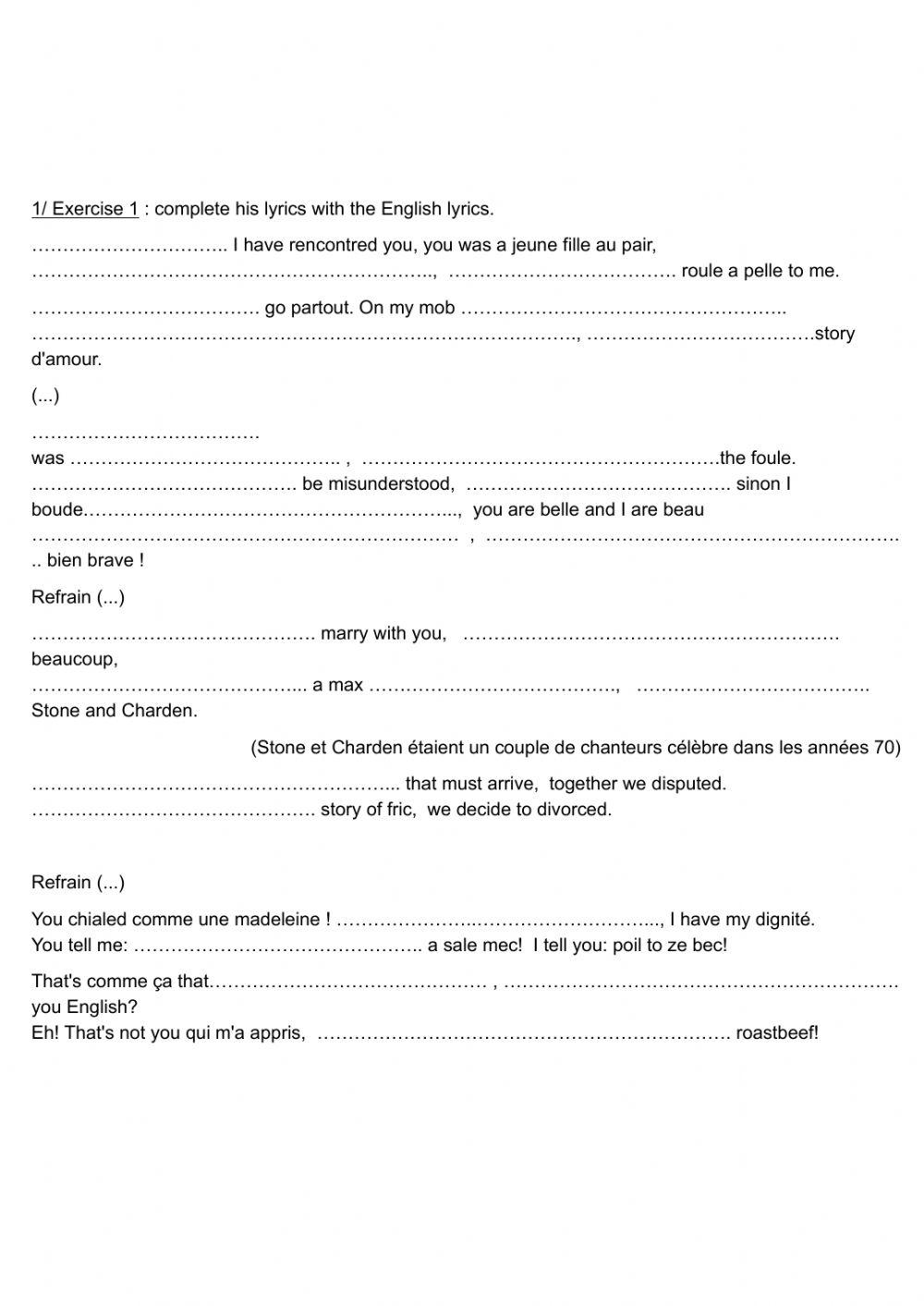 Frenglish, le franglais en musique